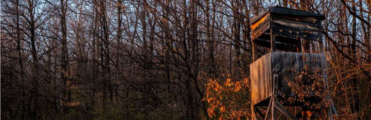 Hunting blind as shown at last light during the late season